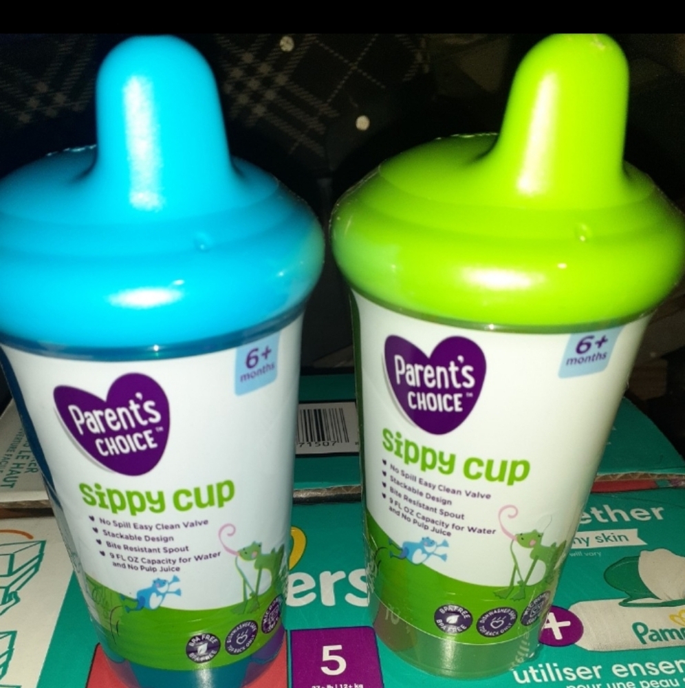 Parent's Choice Blue and Green Sippy Cups